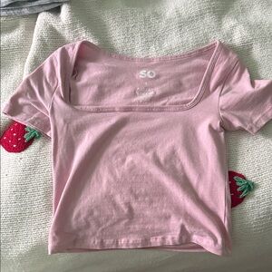 SO Women's Light Pink Crop Top